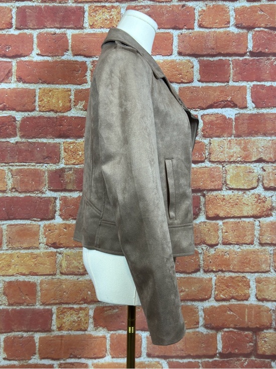 BB Dakota Steve Maden Women's Tan Faux Suede Jacket Size Medium - Picture 5 of 15